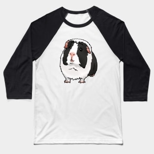 Black Dutch Crested Guinea Pig Baseball T-Shirt